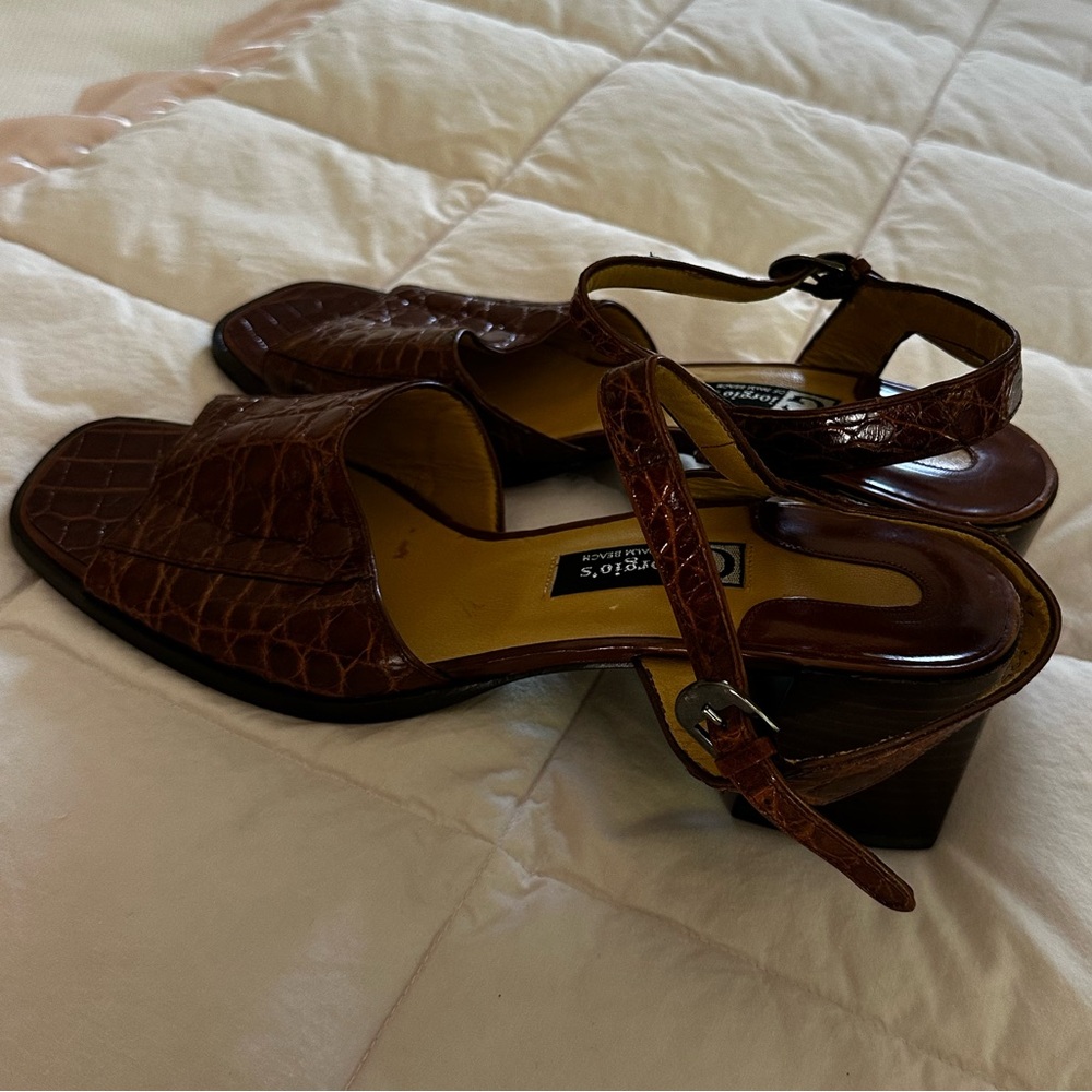 NWOT Giorgio’s of Palm Beach Genuine Crocodile Heels - Picture 4 of 13
